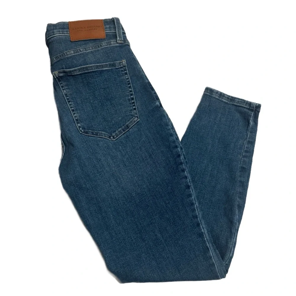 Lucky Brand Bridgette High Rise Skinny Jeans Denim Blue Los Angeles - Picture 2 of 7